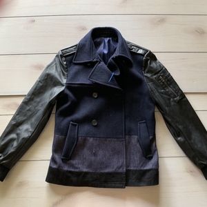 mens cabbeen jacket navy black‎